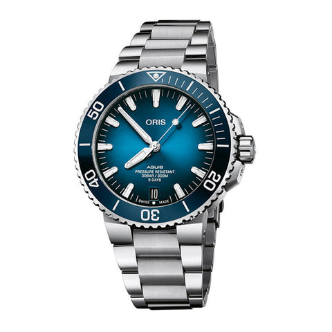 ORIS AQUIS 01 400 7763 4135-07 4 24 74EB automatic  Windshield sapphire 30ATM stainless  watch 43.50 MM