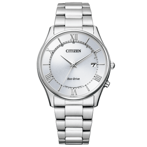 The Citizen  AS1060-54A Collection Simple Adjust Eco-Drive radio clock thin Men's Watch