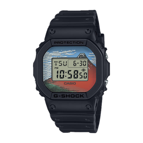 CASIO G-shock digital Ukiyo-e "Hokusai Katsushika" design theme watch DW-5600KHG24-1JR