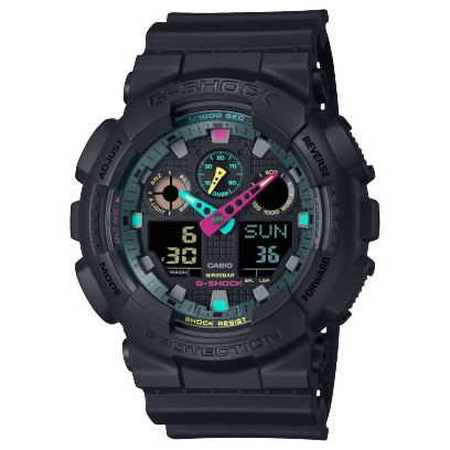 Casio G-Shock  GA-100MF-1AJF  GA-100MF-1A Multi Fluorescent color 2024.04 release Watch