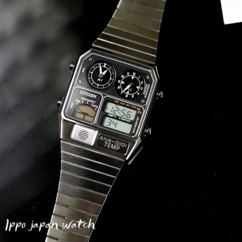 CITIZEN ANA-DIGI TEMP Reproduction Model Watch Silver JG2101-78E Japan  mov't JDM